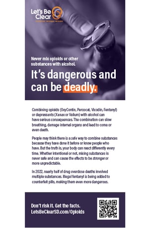 Dangers of Mixing Substances Rack Card